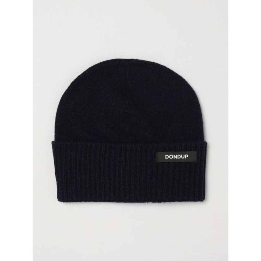 Dondup Men Wool Beanie Dondup With Cuff And Contrast Logo